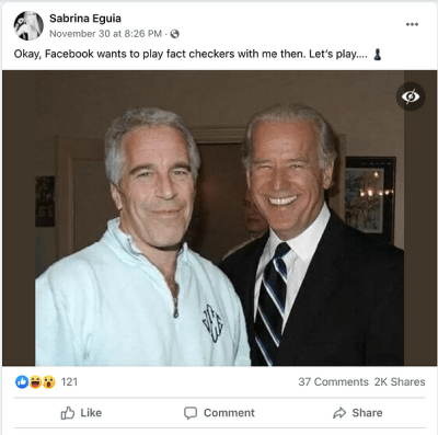 Does a Viral Photo Show Jeffrey Epstein with President Biden?