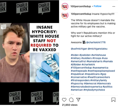 Is It True That Military Members Have to Be Vaccinated but White House Employees Don’t?