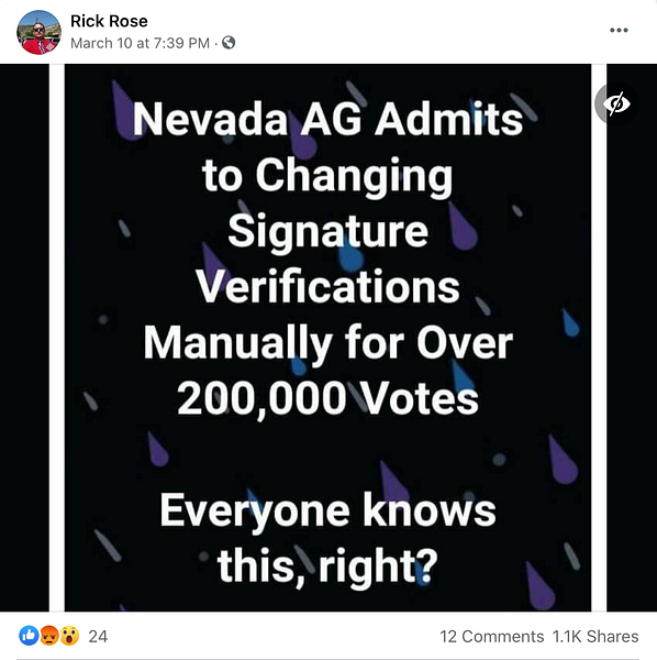 Did the Nevada Attorney General Admit to ‘Changing Signature Verifications’?