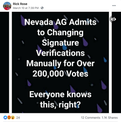 Did the Nevada Attorney General Admit to ‘Changing Signature Verifications’?