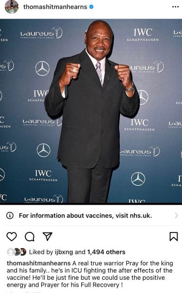 Did Marvin Hagler Die From the COVID-19 Vaccine?