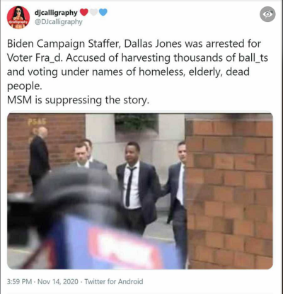 Was a Biden Staffer Arrested for Voter Fraud?