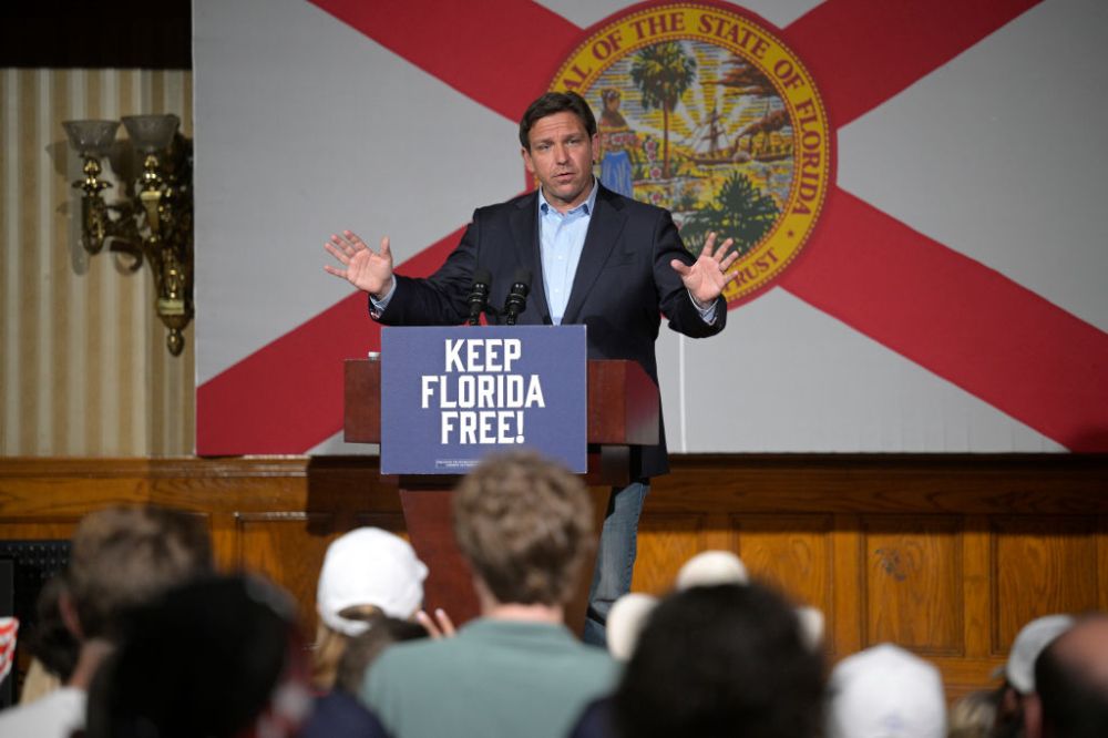 ORLANDO, FL-NOVEMBER 7: Florida Gov. Ron DeSantis addresses sup