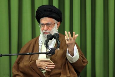 Iran’s Supreme Leader Ayatollah Ali Khamanei meets students in Tehran