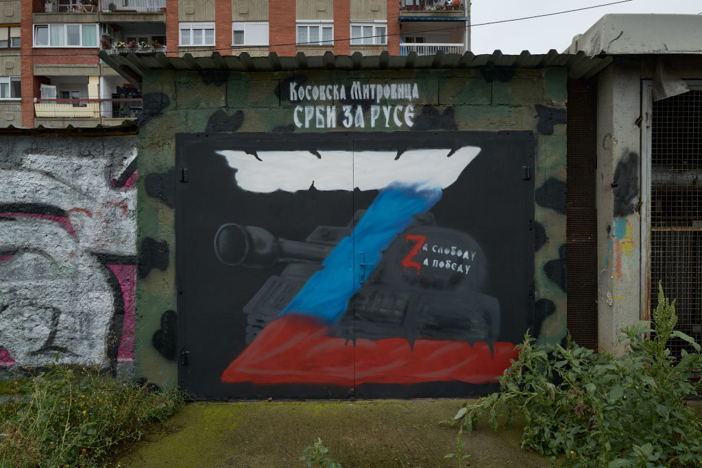 NATO Peacekeeping Mission KFOR Patrol Kosovo Border With Serbia
