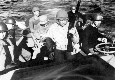 Commander Dempsey In Landing Craft