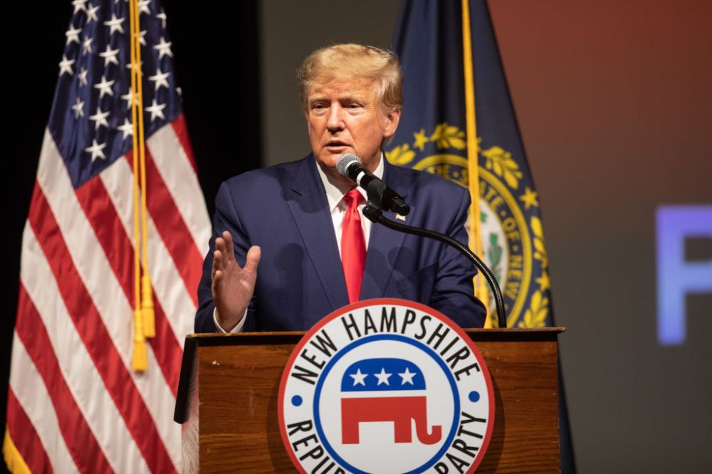 Former President Trump Speaks At New Hampshire Republican State Committee’s Annual Meeting
