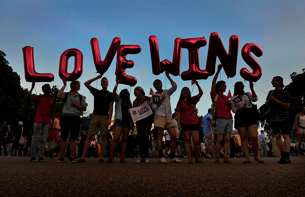 Multi-Colored Lights Illuminate The White House To Honor Gay Marriage