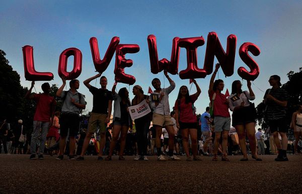 Multi-Colored Lights Illuminate The White House To Honor Gay Marriage