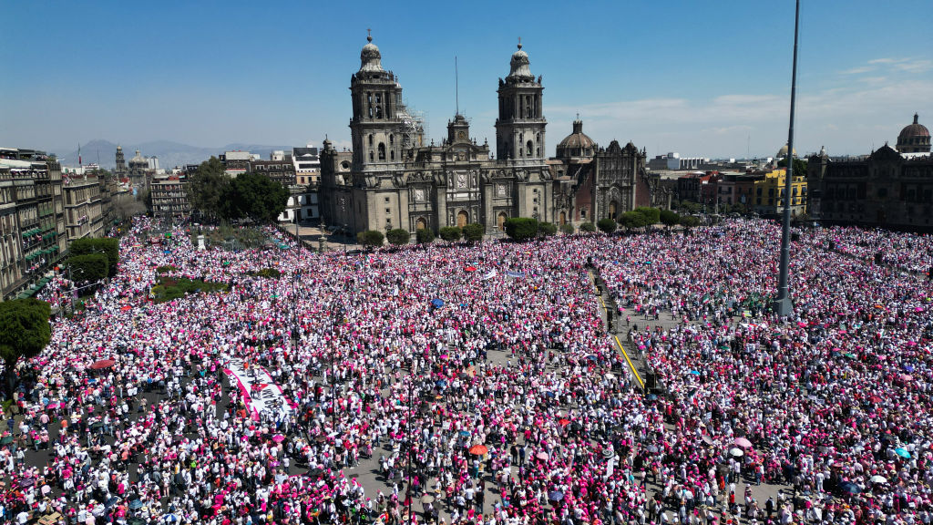 Protest against electoral reform in Mexico City
