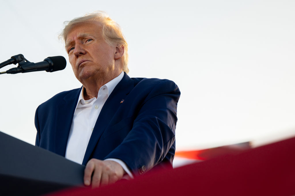 Former President Donald Trump speaks during a rally in Waco, Texas. (Photo by Brandon Bell/Getty Images)