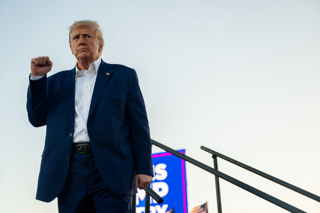 Former President Donald Trump at a rally in Waco, Texas. (Photo by Brandon Bell/Getty Images)