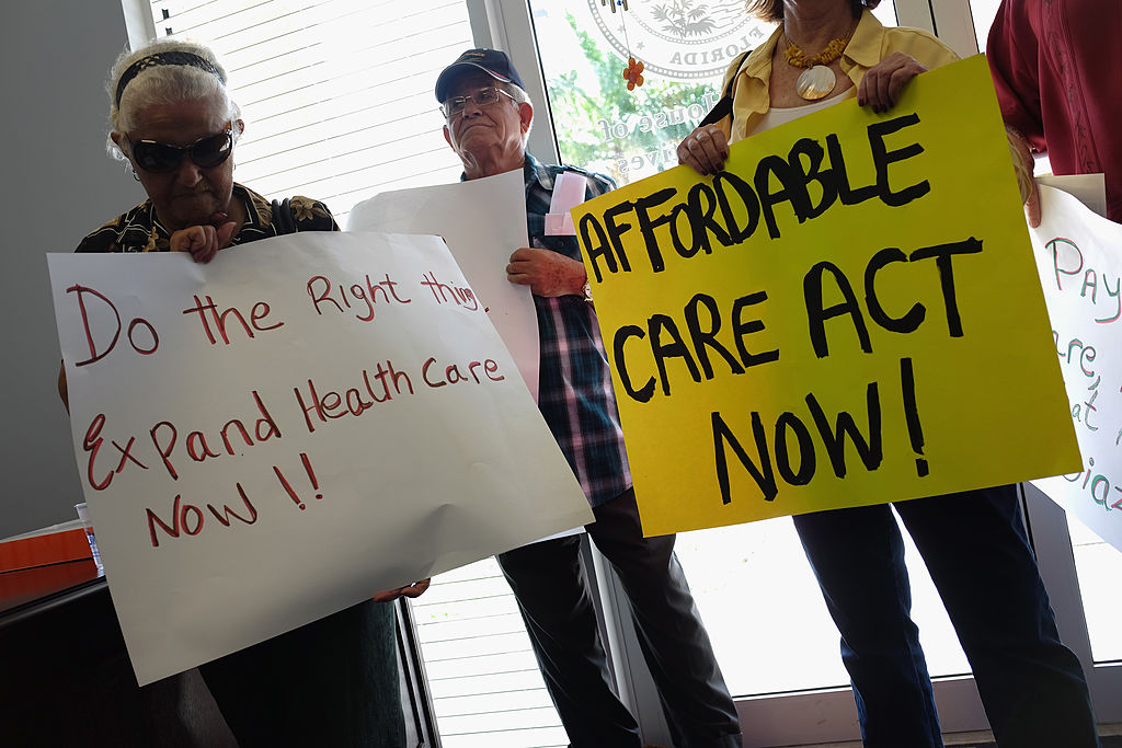 Activists Demonstrate In Support Of Medicaid Expansion And The Affordable Healthcare Act