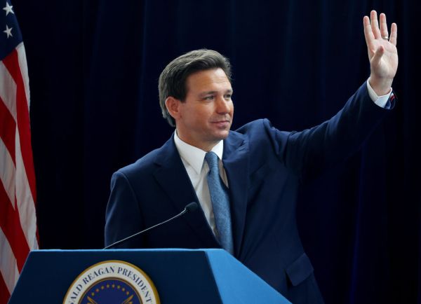Florida Governor Ron DeSantis Speaks At The Reagan Presidential Library