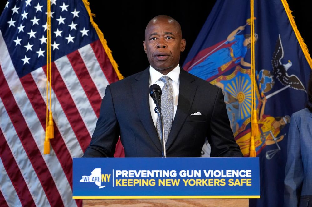 NY Governor Hochul Delivers Remarks With ATF Director Dettelbach And NYC Mayor Adams