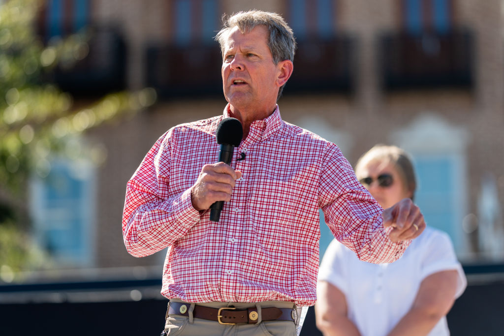 Glenn Youngkin Joins Brian Kemp For Campaign Rally In Alpharetta, GA
