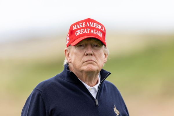 Former U.S. President Donald Trump Visits His Turnberry Golf Resort