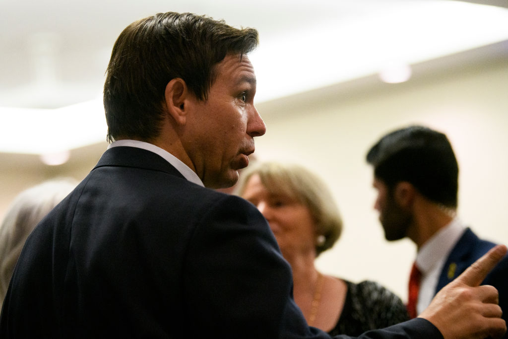 Florida Governor Ron DeSantis Attends Iowa GOP Reception In Cedar Rapids
