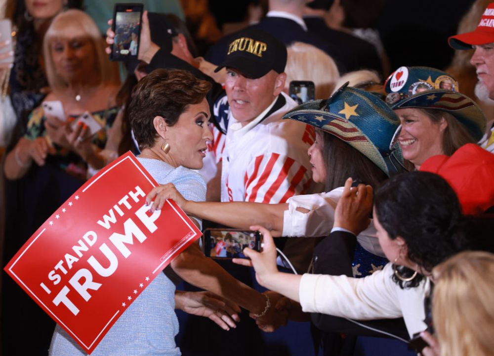 Former President Donald Trump Holds A Press Conference At Mar-a-Lago After Being Arraigned In New York