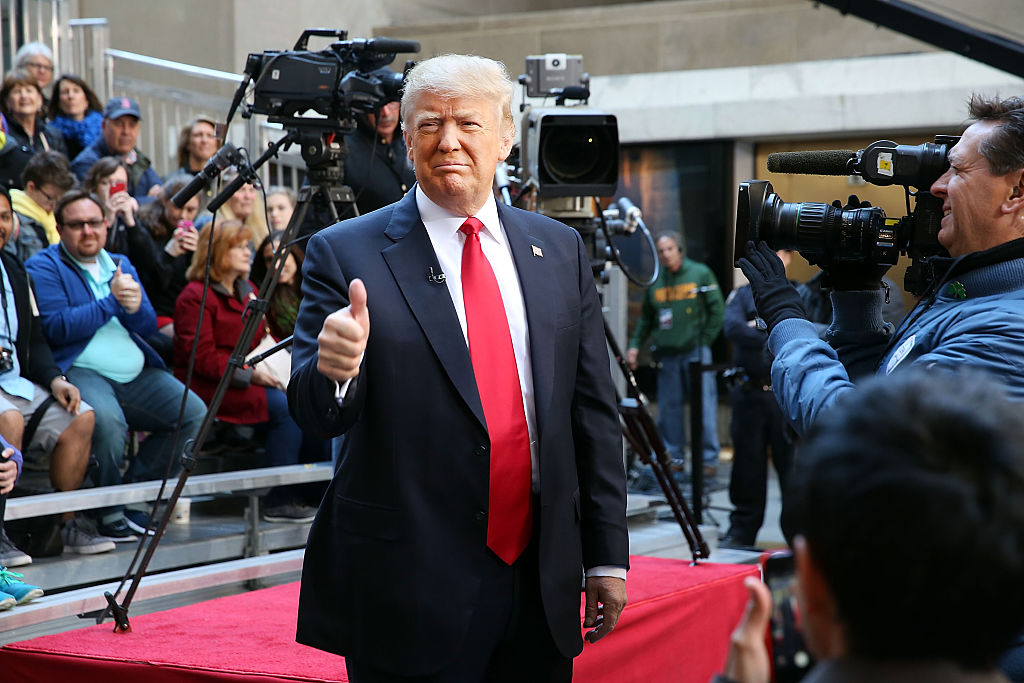 Donald Trump appears at an NBC Town Hall at the Today Show on April 21, 2016, in New York City. (Photo by Spencer Platt/Getty Images)