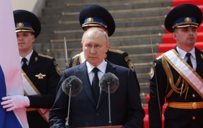 President Putin Delivers A Speech To Russian Army Officers And Secret Services