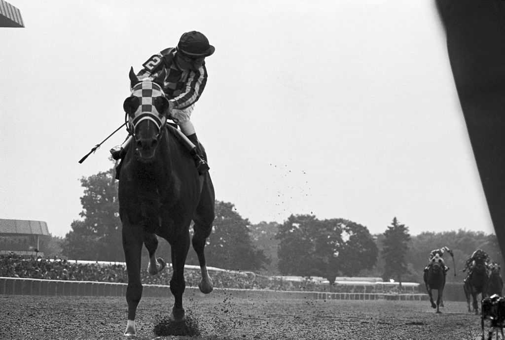 Secretariat Winning the Triple Crown at Belmont
