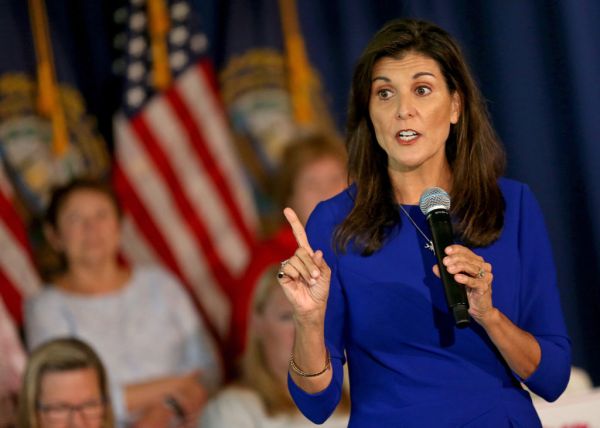 Republican presidential candidate Nikki Haley