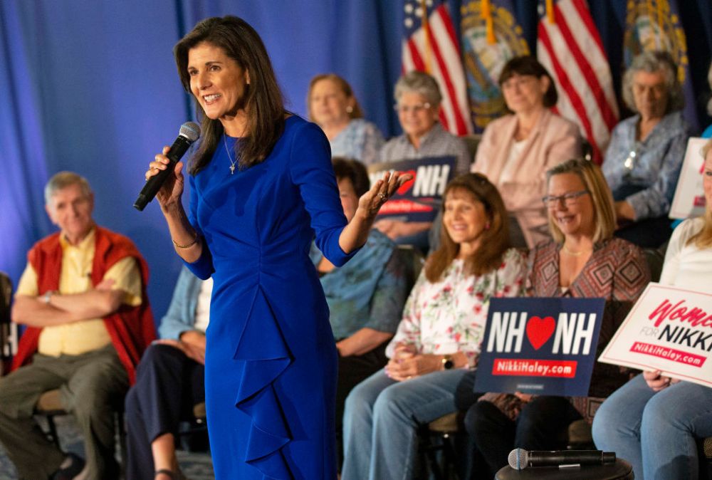 Republican presidential candidate Nikki Haley