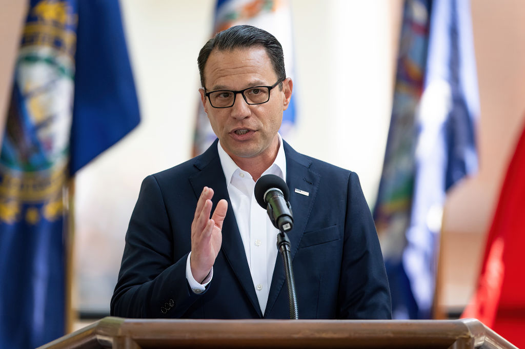 Pennsylvania Gov. Josh Shapiro in Philadelphia. (Photo by Gilbert Carrasquillo/GC Images)