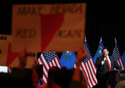 Nevada’s Republican Candidates Adam Laxalt And Joe Lombardo Attend Midterm Election Night Party In Las Vegas