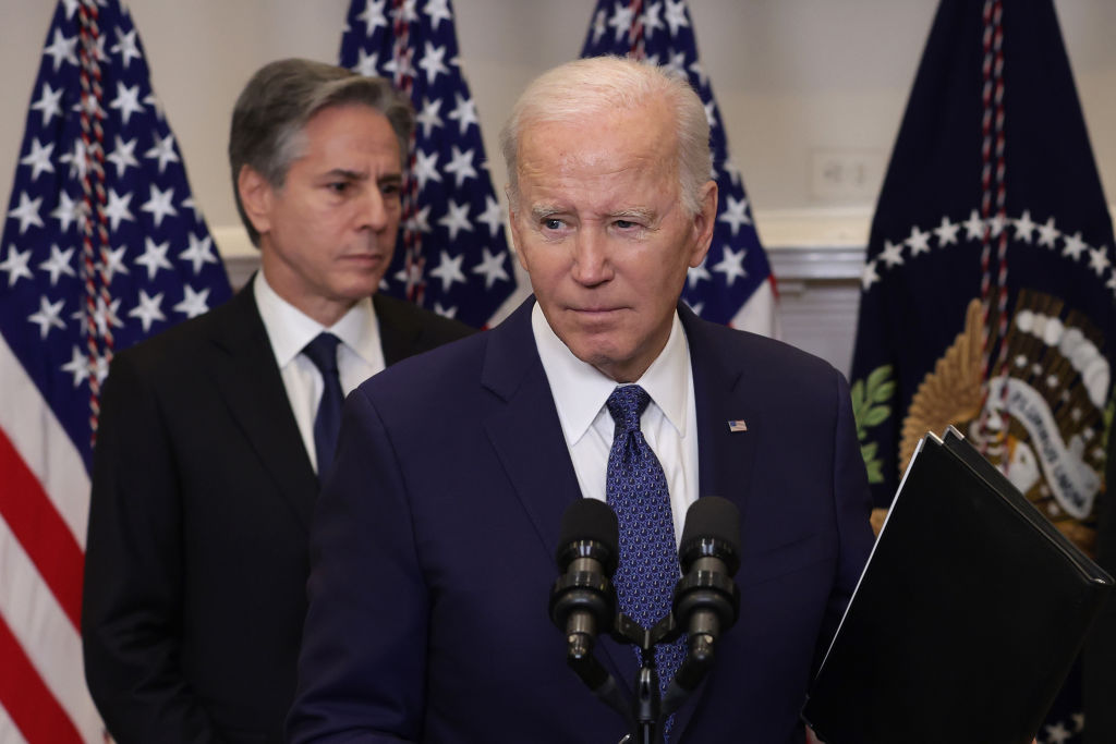 U.S. President Joe Biden and Secretary of State Antony Blinken on January 25, 2023, in Washington, D.C. (Photo by Alex Wong/Getty Images)