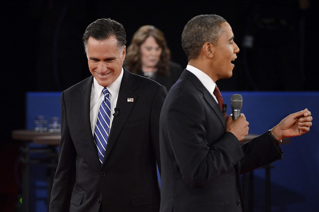 Barack Obama And Mitt Romney Participate In Second Presidential Debate