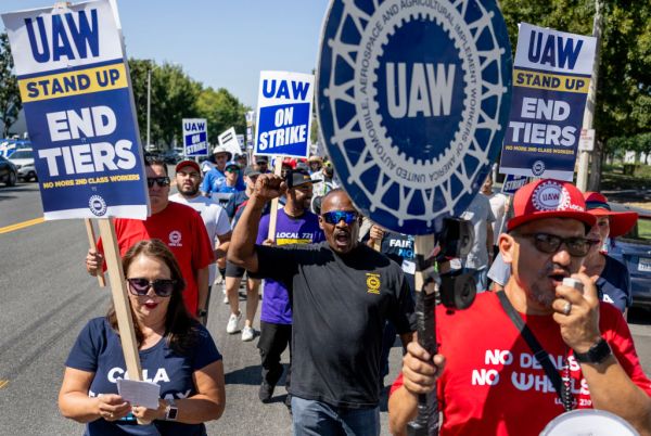Striking UAW in Ontario, CA.