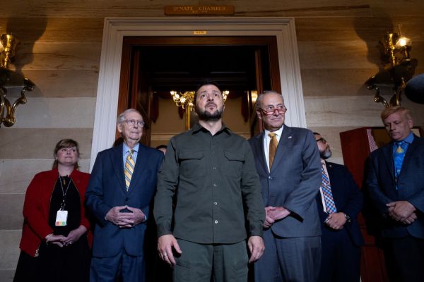 Ukrainian President Volodymyr Zelensky Meets With U.S. Lawmakers On Capitol Hill