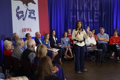 GOP Presidential Candidate Nikki Haley Campaigns In Iowa
