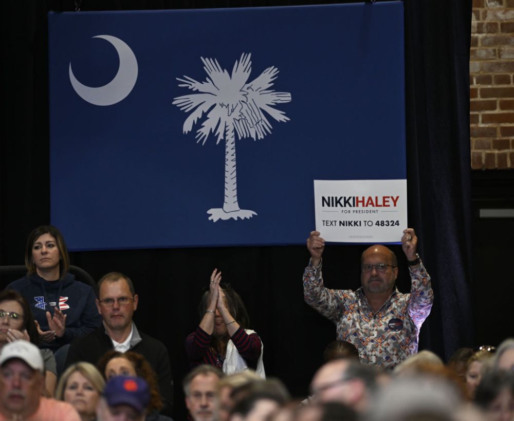 Republican presidential candidate Nikki Haley holds electoral rally in Greer