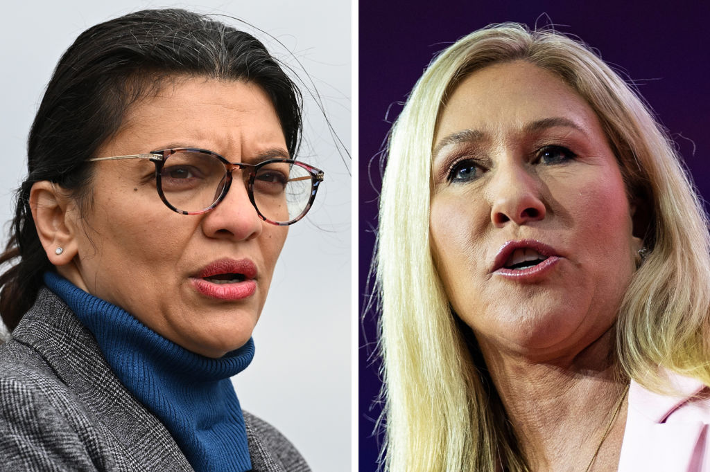 From left: WASHINGTON, DC – JANUARY 26: Rep. Rashida Tlaib (D-M