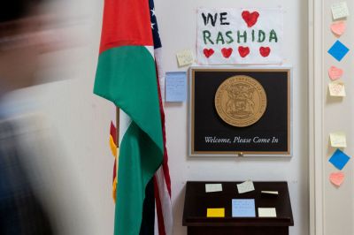 TOPSHOT-Israel-Palestinians-conflict-US-politics-Talib-diplomacy