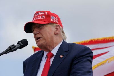 Former President Trump Visits The Southern Border With Texas Governor Abbott