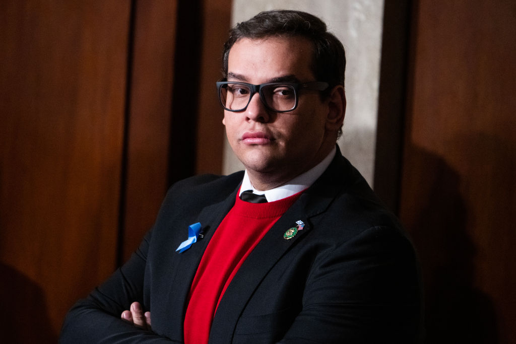 Rep. George Santos on the House floor on Wednesday, October 18, 2023. (Tom Williams/CQ-Roll Call, Inc via Getty Images)