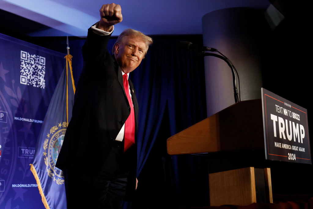 Donald Trump Campaigns In Portsmouth, NH Ahead Of Primary