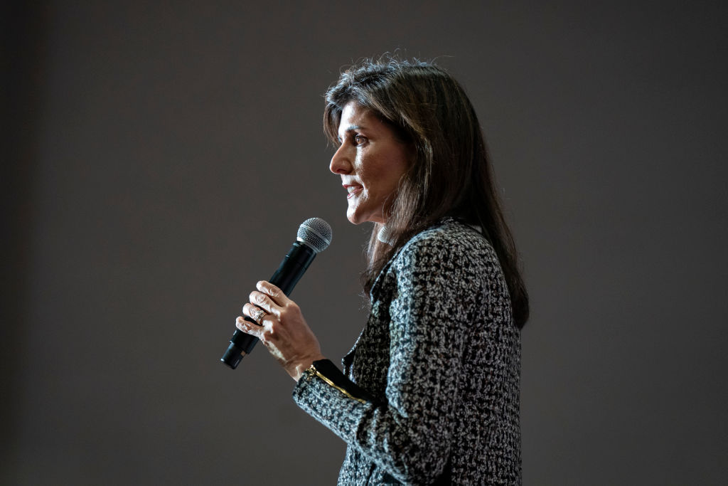 GOP Presidential Candidate Nikki Haley Campaigns In Conway, South Carolina