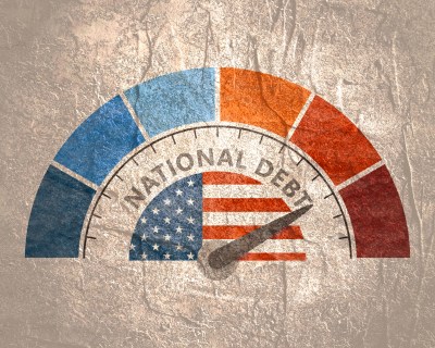 National debt concept