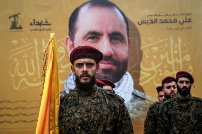 Funeral of Hezbollah top commander in Lebanon