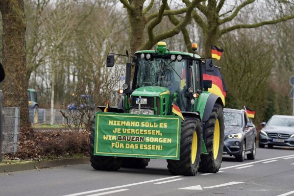 German farmers protest agricultural policies of government in Dusseldorf
