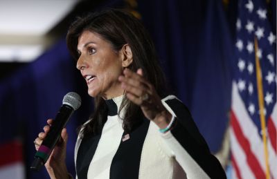 Candidate Nikki Haley Campaigns For President In Michigan