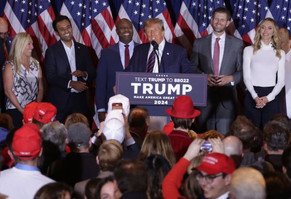 Donald Trump Holds New Hampshire Primary Night Event In Nashua, New Hampshire