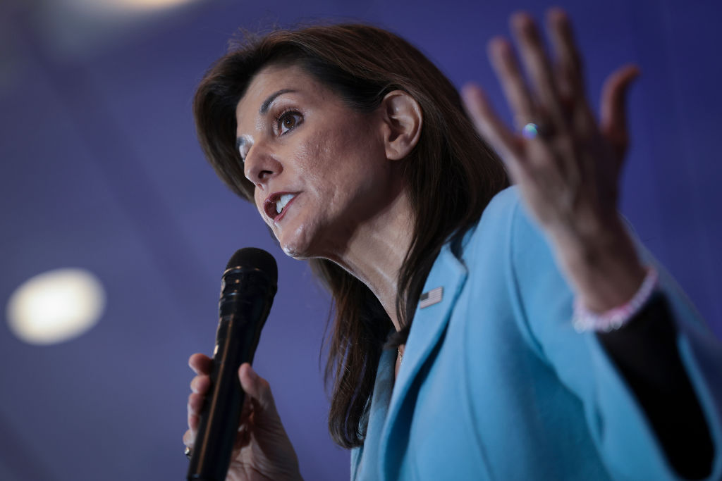 Former U.N. Ambassador and Republican presidential candidate Nikki Haley speaks during a campaign event on February 29, 2024, in Richmond, Virginia. (Photo by Win McNamee/Getty Images)