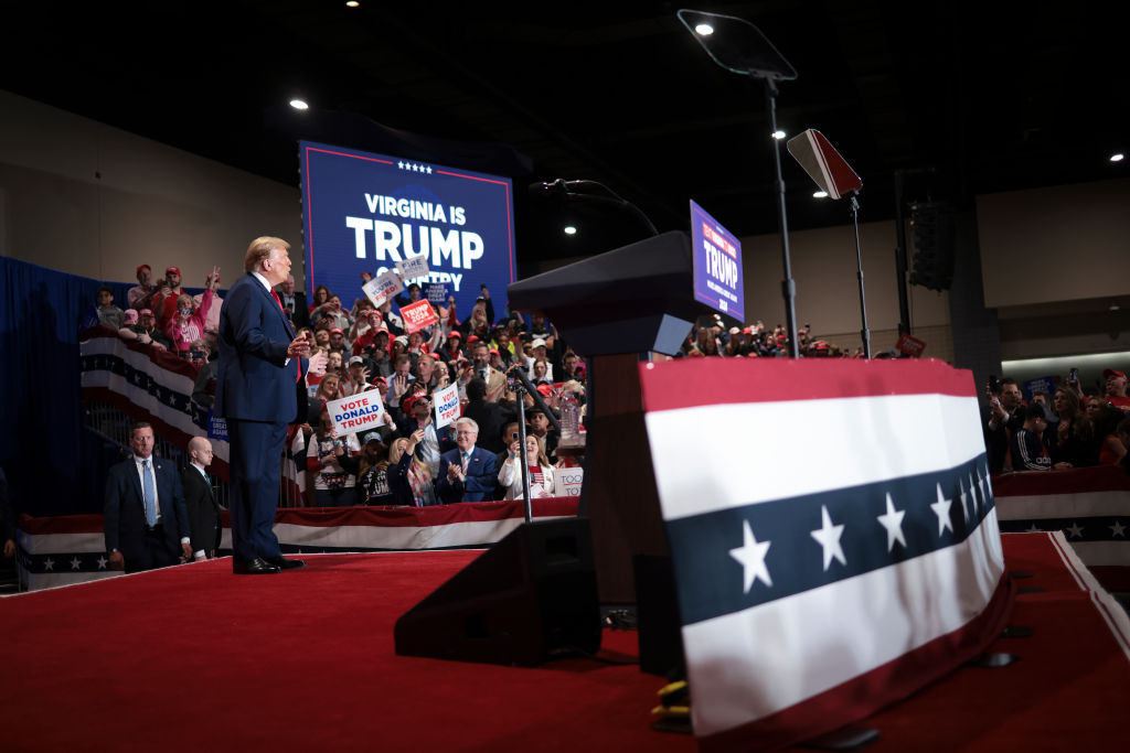 Donald Trump Campaigns Holds Campaign Rally In Richmond, Virginia