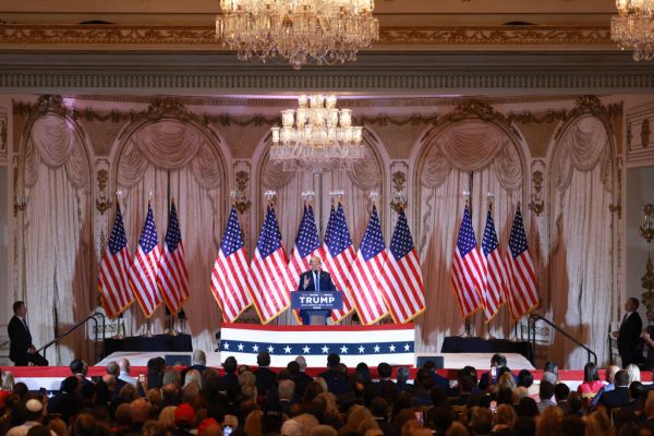 Former President Trump Holds Super Tuesday Election Night Event At Mar-A-Lago